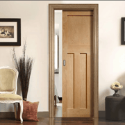 New Design Wooden Built-in Sliding Single Pocket Door Semi-automatic Hidden Ghost Door