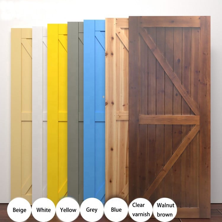 American Modern Design Barn Door Sliding Simple Solid Wood Bedroom Sliding Barn Door