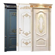 Factory Hot Selling European Style Luxury White Solid Wood Door for Interior Bedroom Doors
