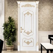 Factory Hot Selling European Style Luxury White Solid Wood Door for Interior Bedroom Doors