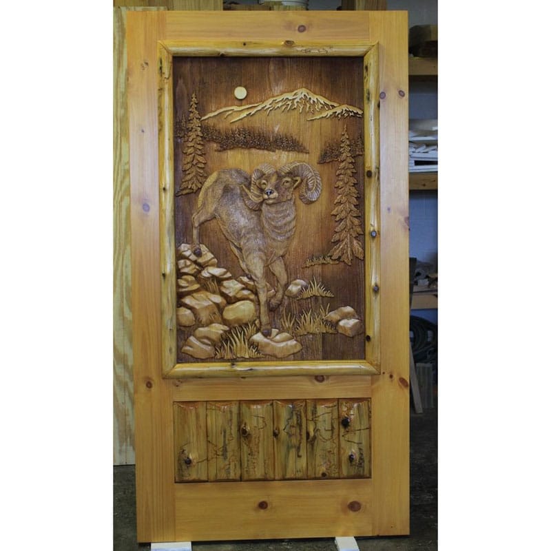 Price Concessions Long-term Cooperation Quality Reliable Chinese Wooden Door Carving Animal Design