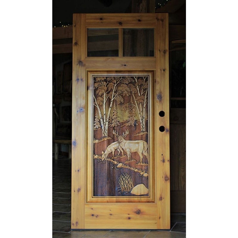 Price Concessions Long-term Cooperation Quality Reliable Chinese Wooden Door Carving Animal Design