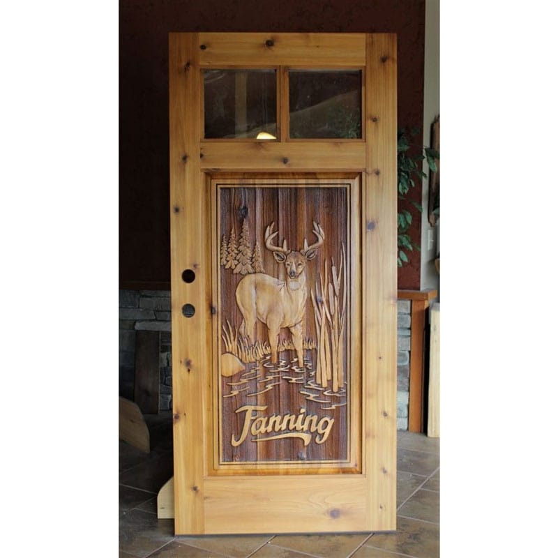 Price Concessions Long-term Cooperation Quality Reliable Chinese Wooden Door Carving Animal Design