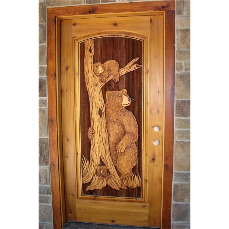 Malaysia's Best-selling Appearance Solid Wood Fancy Modern Design Door Premium Wood Door