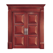 High Quality Classic Modern Appearance Main Entrance Wooden Door with Heavy Solid Wood Door