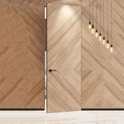 European Design Solid Wood Flat Opening Entrance Door Modern Solid Wood Simple Exterior Door Suitable for Residential