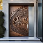 China Top Manufacturer Modern Design Villa Exterior High-end Main Solid Wood Entry Door for Houses Outside Front Door