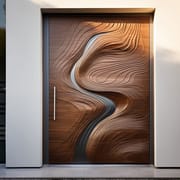 China Top Manufacturer Modern Design Villa Exterior High-end Main Solid Wood Entry Door for Houses Outside Front Door