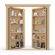 Customized Hidden Secret Hidden Bookshelf Door Modern Residential Interior Wine Cabinet Door Design Bookcase Hidden Door