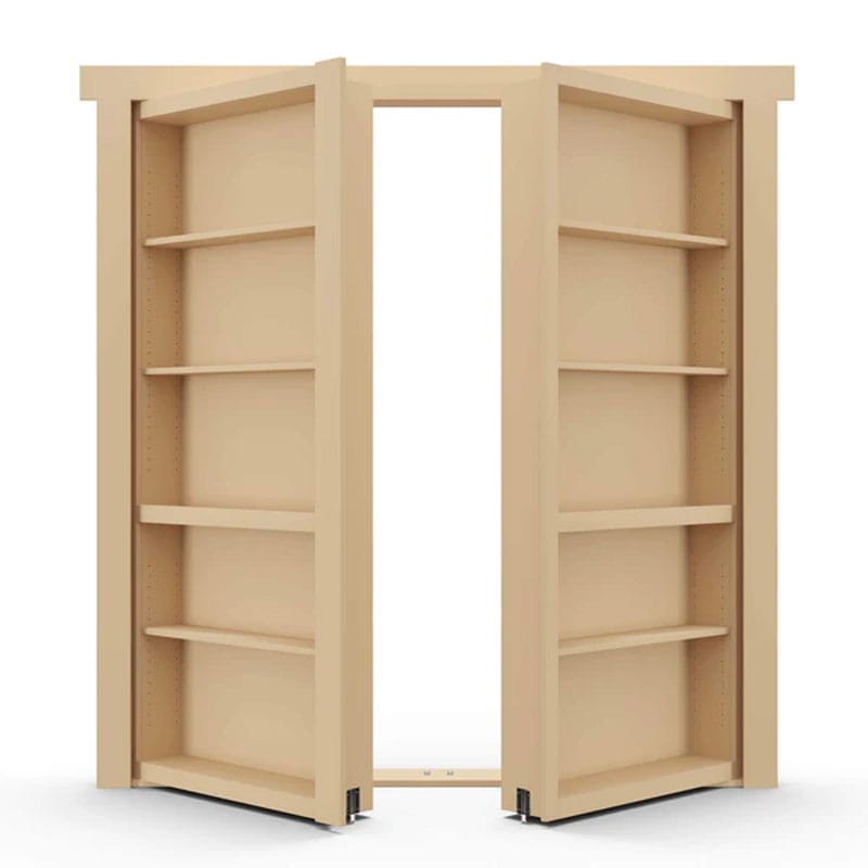 Interior Bookshelf Invisible Secret Room Solid Wooden Book Shelves Door Hidden Bookcase Door Murphy Hidden Doors