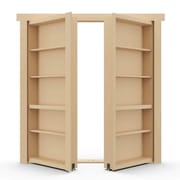 Interior Bookshelf Invisible Secret Room Solid Wooden Book Shelves Door Hidden Bookcase Door Murphy Hidden Doors