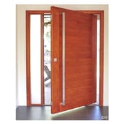 Factory Latest Design Modern Large Exterior House Model Walnut Teak Ply Wood Door Panel Front Entry Pivot Door Price