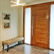 Factory Latest Design Modern Large Exterior House Model Walnut Teak Ply Wood Door Panel Front Entry Pivot Door Price