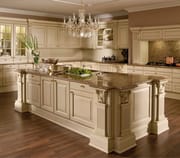 White Luxury Classic Style Solid Wood Wooden Kitchen Cabinets Set Ready to Assemble with Cupboard