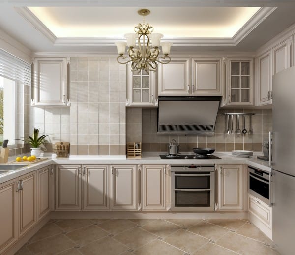 Modern Luxury White Wood Kitchen Cabinets for Sale