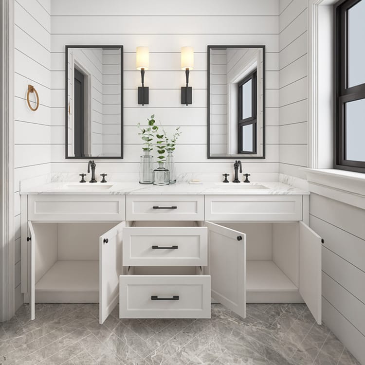Wall Mounted  Bathroom Cabinet Solid Wood Bathroom Vanity Cabinet