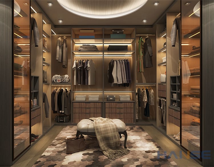 Custom Wooden Wardrobe for Bedroom | Modern Walk-in Closet Storage Solution