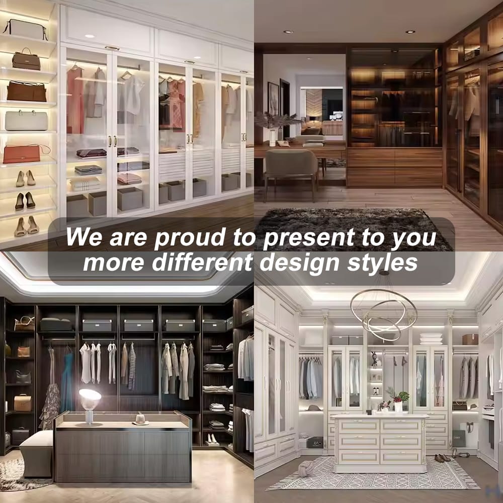 Custom Made Cheap Bedroom Wood Built in Wardrobe Storage Cabinet Closets Set Furniture Design Modern Clothes Wall Walk in Closet