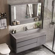 Wholesale Bathroom Sets Vanities With Wash Basin Sink Furniture Luxury Wooden Wooden Bathroom Vanity Cabinet 2024 Hot Sale