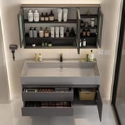 Wholesale Bathroom Sets Vanities With Wash Basin Sink Furniture Luxury Wooden Wooden Bathroom Vanity Cabinet 2024 Hot Sale