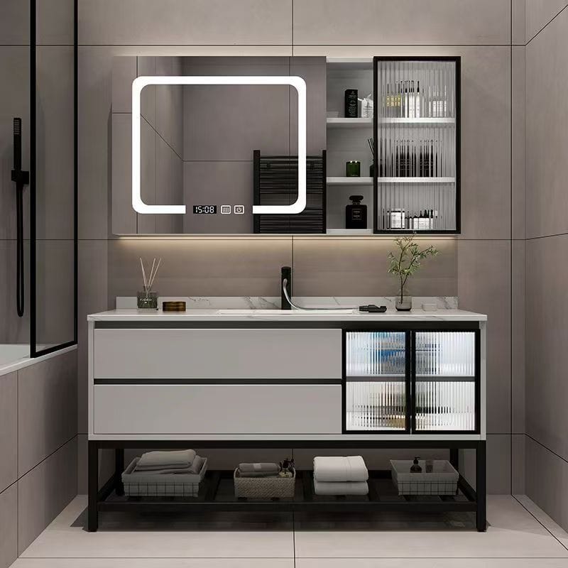 Wholesale Bathroom Sets Vanities With Wash Basin Sink Furniture Luxury Wooden Wooden Bathroom Vanity Cabinet 2024 Hot Sale