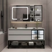 Wholesale Bathroom Sets Vanities With Wash Basin Sink Furniture Luxury Wooden Wooden Bathroom Vanity Cabinet 2024 Hot Sale