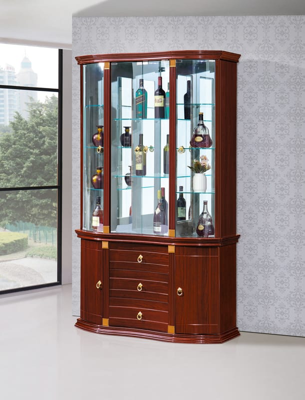 Classic Glass Display Cabinet for Living Room | Elegant Home Storage Design