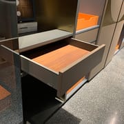 Hotel Luxury Wardrobe With Mirrored Doors Italy Style Black Wood Portable Closet Smart Wardrobe Cabinet