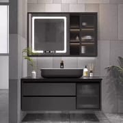 Simple Bathroom Rock Panel Basin Bathroom Cabinet Set Wash Hands Wash Face Wash Basin Smart Mirror Cabinet Set