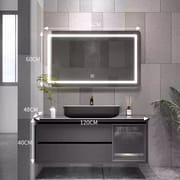 Simple Bathroom Rock Panel Basin Bathroom Cabinet Set Wash Hands Wash Face Wash Basin Smart Mirror Cabinet Set