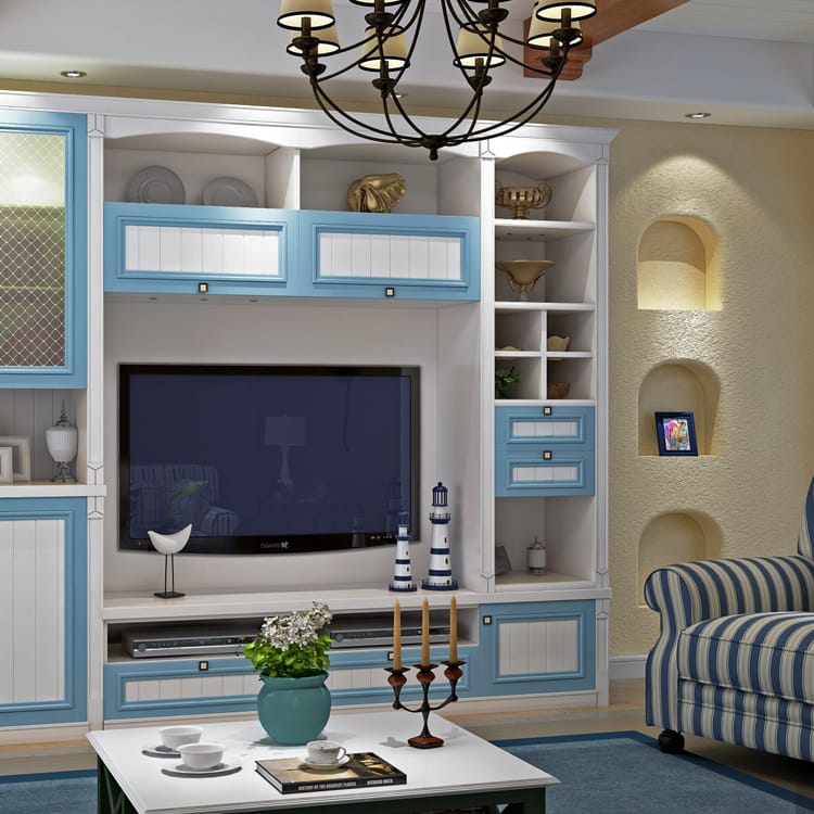 Factory Cheap Custom Modern Simple Design Luxury Meuble Tv Table TV Stand Solid Wood TV Cabinet for Living Room
