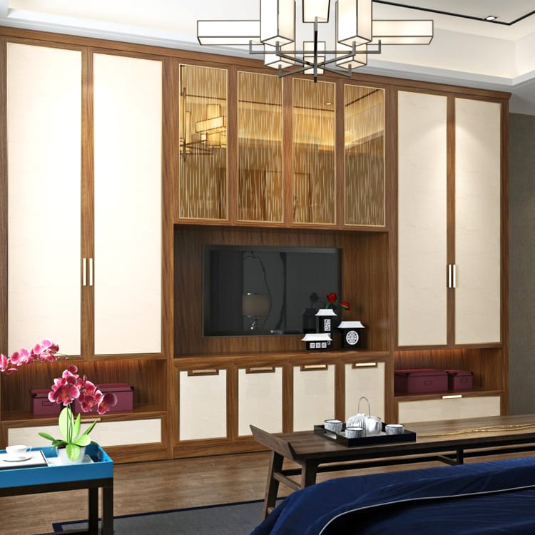 Factory Cheap Custom Modern Simple Design Luxury Meuble Tv Table TV Stand Solid Wood TV Cabinet for Living Room