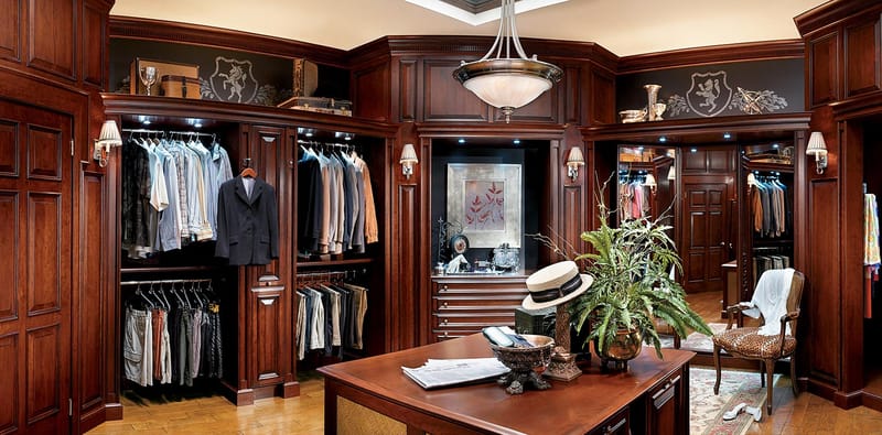Soft-Close Hinge U-Shaped Closet Organizer | Solid Wood Modern Minimalist Wardrobe