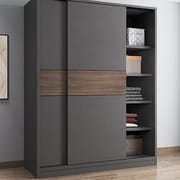 Modern Style 1.6m Sliding Door Wooden Clothes Wardrobe New Designs for Home Furniture & Kitchen Use for Bedroom Wall Closet