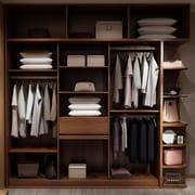 Modern Luxury Walk-In Closet Adjustable Wooden Wardrobes Design for Bedroom