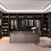 Modern Luxury Walk-In Closet Adjustable Wooden Wardrobes Design for Bedroom