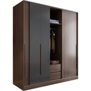 Scandinavian Modern Bedroom Sliding Door Three-door Closet Simple Assembly Economy Household Sliding Door Large Closet Cabinet