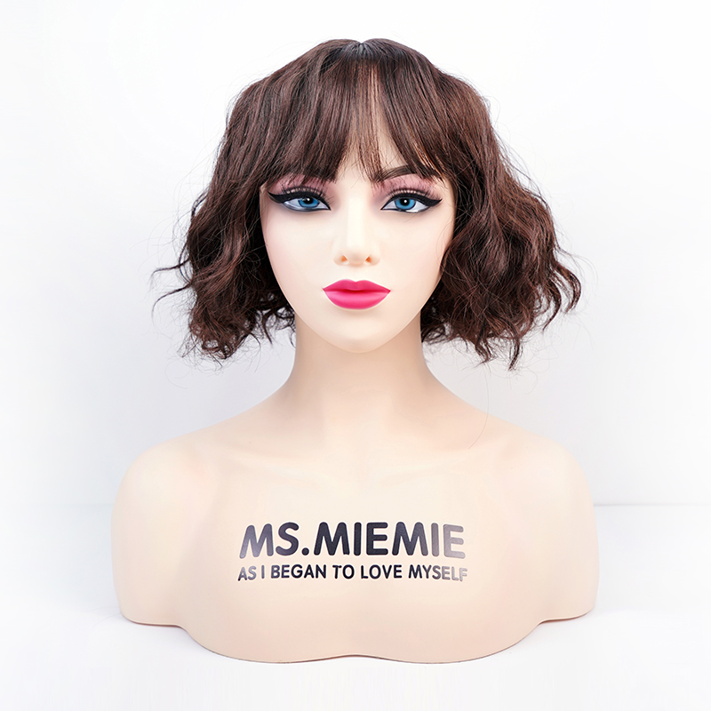 10 Inch Playful Pixie Cut Egg Curly Wig with Fringe - Natural Black 2 ...
