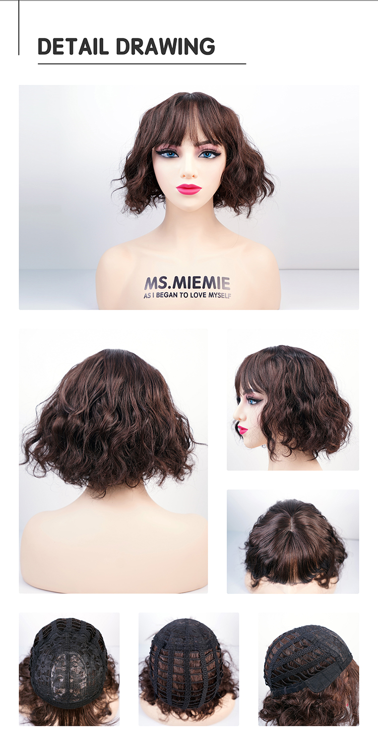 10 Inch Playful Pixie Cut Egg Curly Wig with Fringe - Natural Black 2 ...