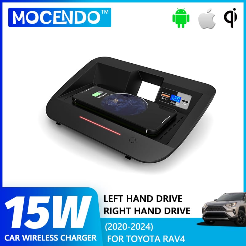 For Toyota Rav4 2020-2024 RHD and LHD Car Wireless Charger Phone charger 15W Fast Phone Charging Accessories