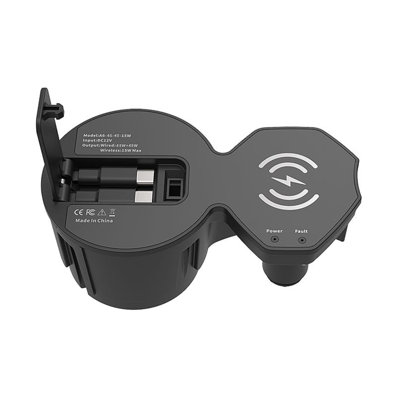 For Audi A6L/A7L 2019-2025 magnetic wireless charger central control cigarette lighter modification dock fast charge