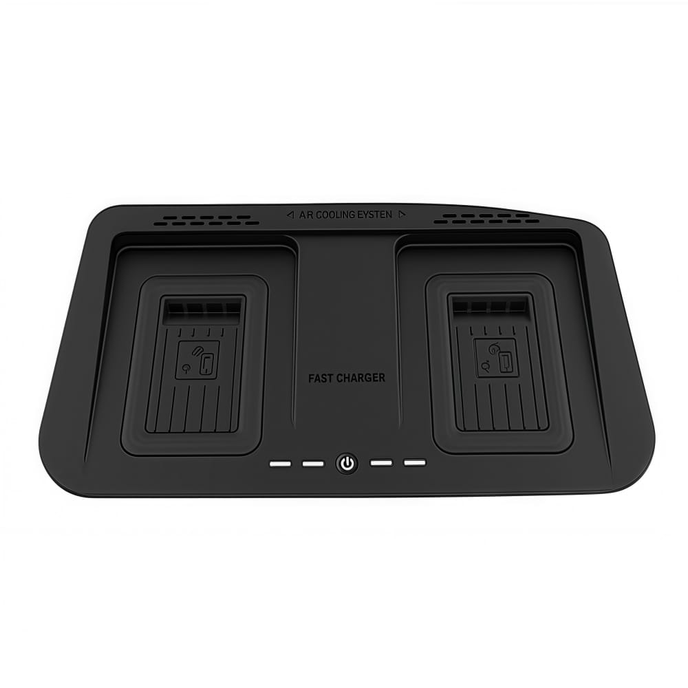 Toyota Highlander Exclusive Wireless Charger: Dual-coil air-cooled fast charging, ensuring power freedom for the whole family on trips.