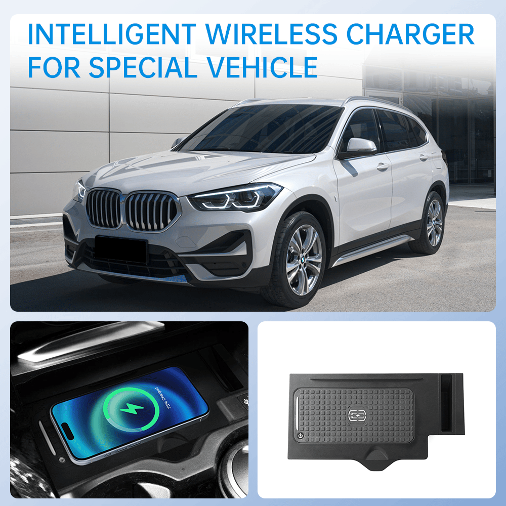 Designed specifically for BMW X3/X4 | 15W triple-coil wireless fast charging, freeing your luxury cabin from cable tangles.