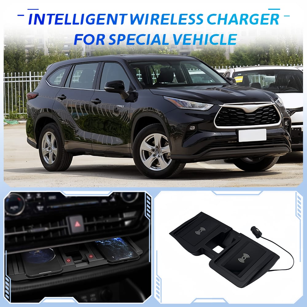 Good news for Highlander owners | 15W high-speed wireless charger helps keep the center console tidy.