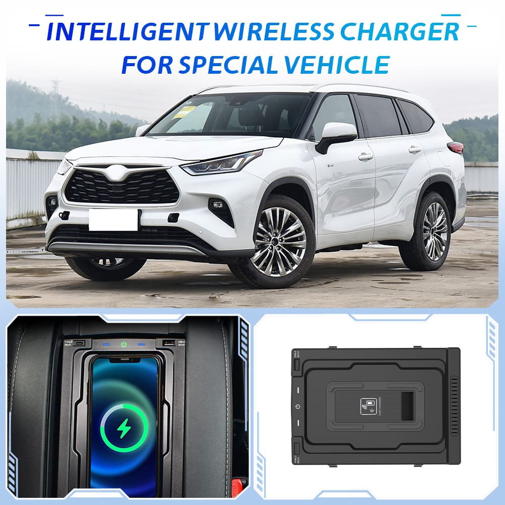 Highlander 2024-2025 Exclusive | Triple-coil 15W ultra-fast wireless charging + dual-port fast charging + air cooling, keeping the all-around cabin fully charged at all times.