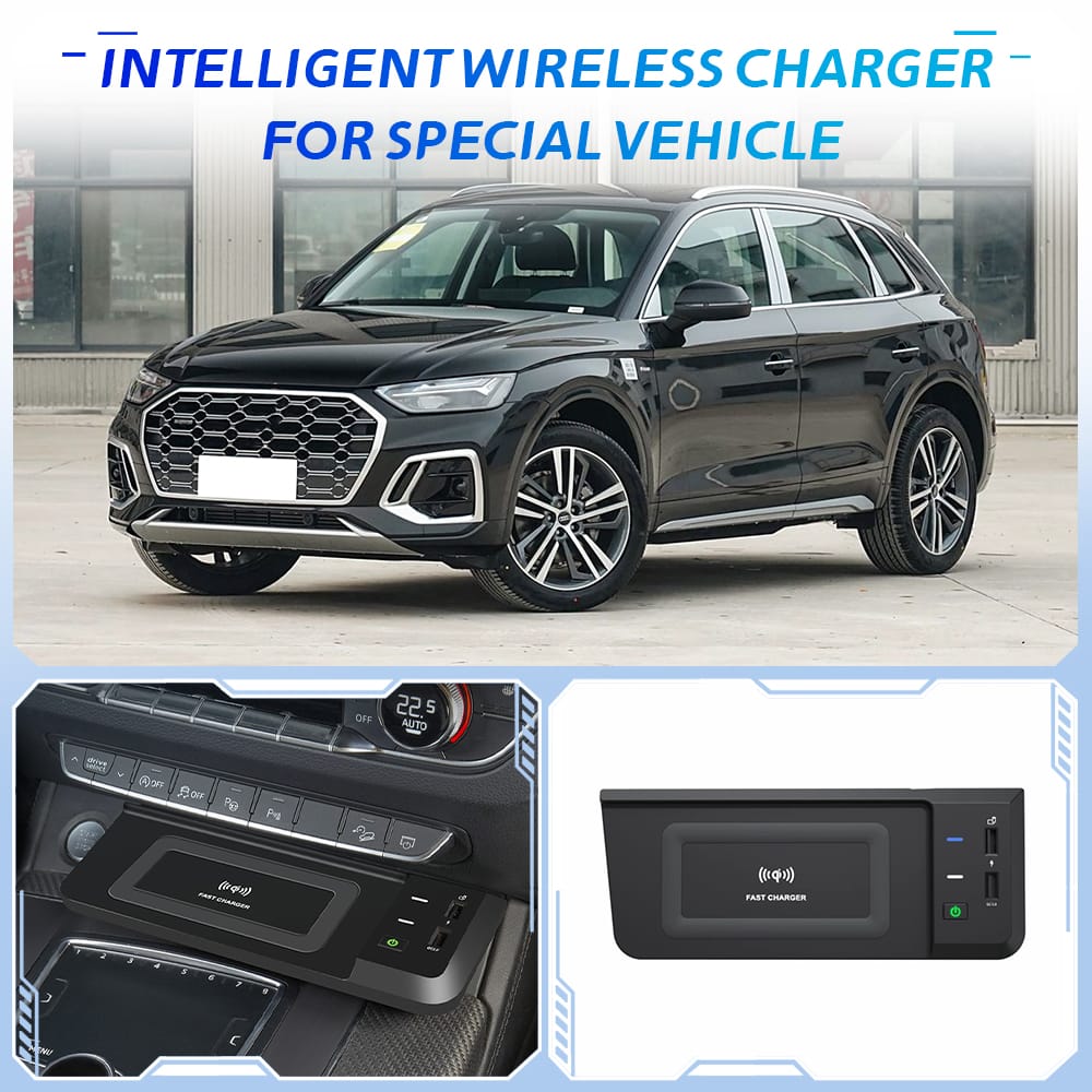 Exclusive to Audi Q5L/A4L/A5L: 15W dual-coil wireless fast charging + air cooling, freeing the tech-savvy cabin from cable constraints.