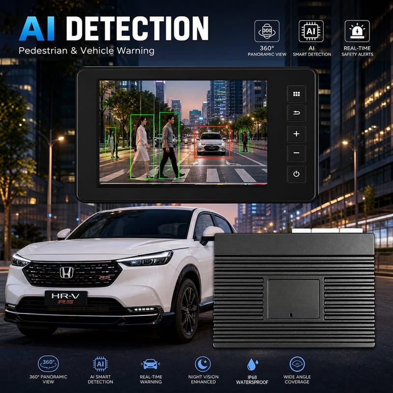 1080P 3D 360° Panoramic Surround View Camera System for Cars with DVR Recording
