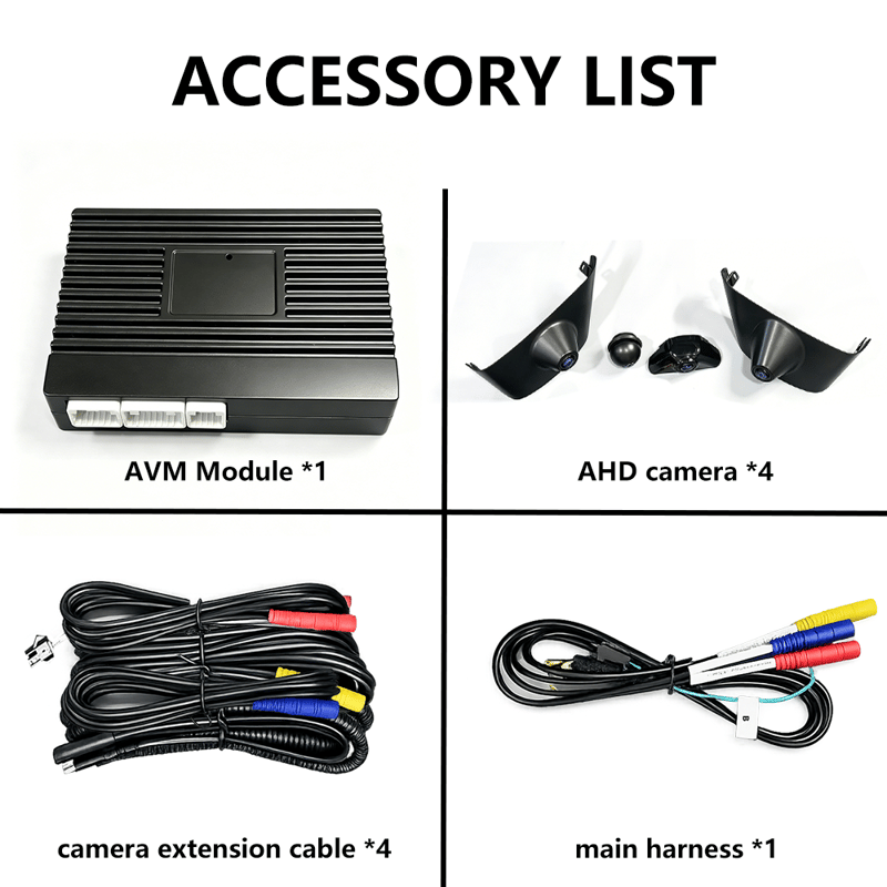1080P 3D 360° Panoramic Surround View Camera System with HD Bird View Parking Assistance