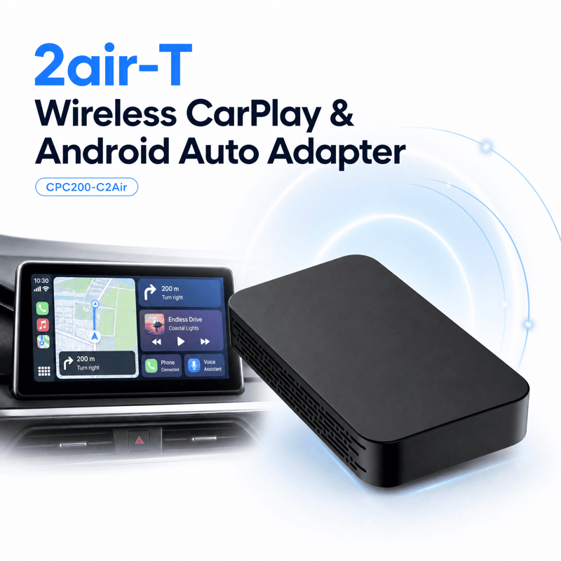 Wireless CarPlay & Android Auto Adapter for Factory-Wired Cars - Plug and Play USB-C Dongle with 5GHz WiFi and Bluetooth 5.2