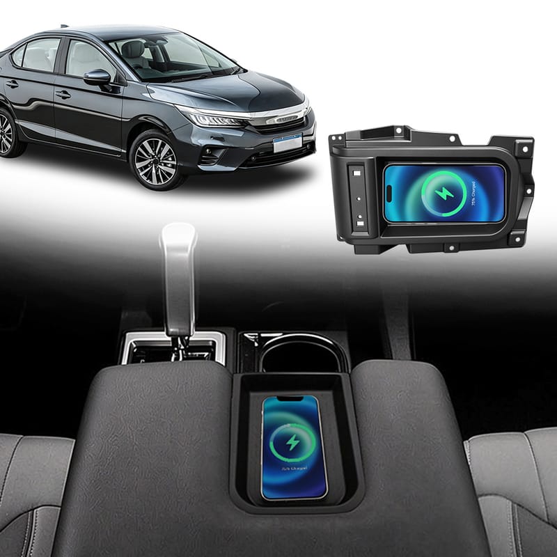 MOCENDO 15W Wireless Car Charger for Toyota Tundra 2014-2021 LHD — Center Console Wireless Charging Tray with USB Fast-Charge Port